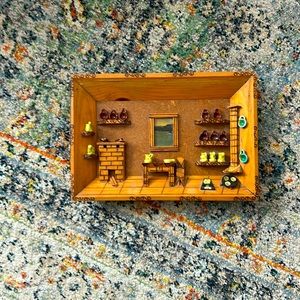 Mexican Kitchen scene wood wall hanging